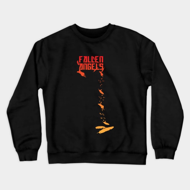 Fallen angels-orange/red Crewneck Sweatshirt by God Given apparel